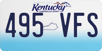 KY license plate 495VFS