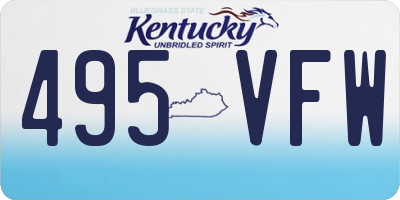 KY license plate 495VFW