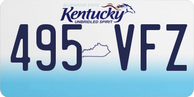 KY license plate 495VFZ