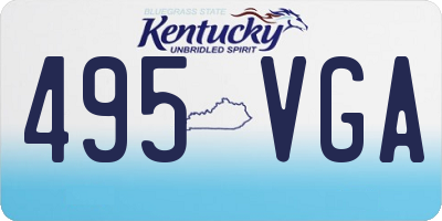 KY license plate 495VGA