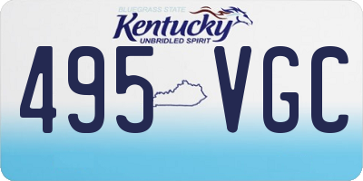 KY license plate 495VGC