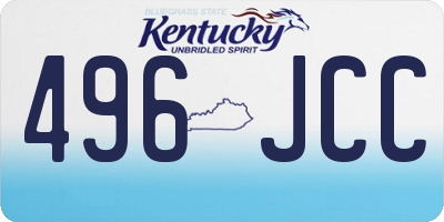 KY license plate 496JCC