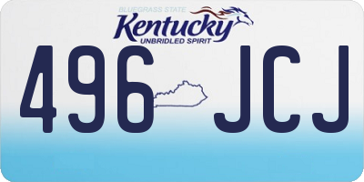 KY license plate 496JCJ