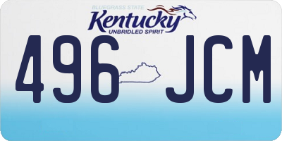 KY license plate 496JCM