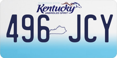 KY license plate 496JCY