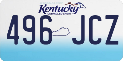 KY license plate 496JCZ