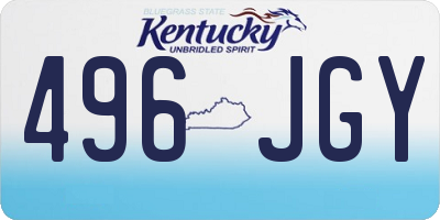 KY license plate 496JGY
