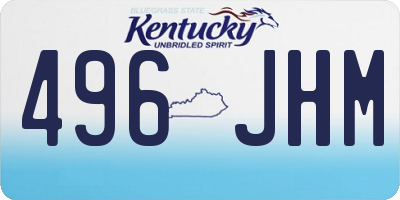 KY license plate 496JHM