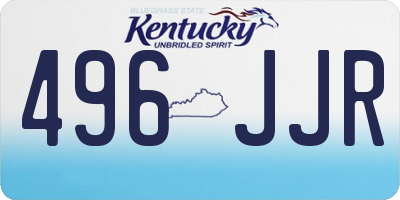 KY license plate 496JJR