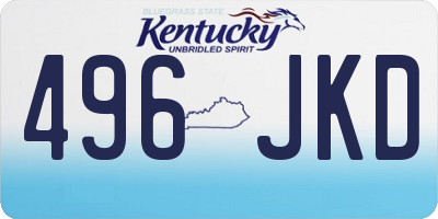 KY license plate 496JKD