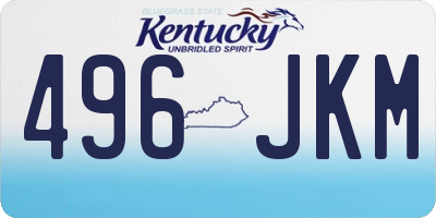 KY license plate 496JKM