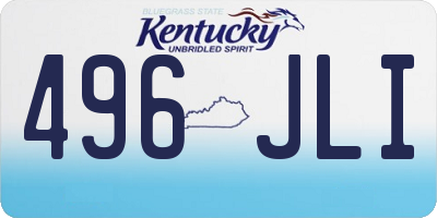 KY license plate 496JLI