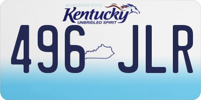 KY license plate 496JLR