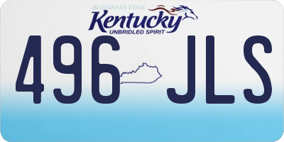 KY license plate 496JLS
