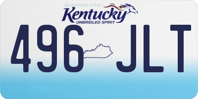 KY license plate 496JLT