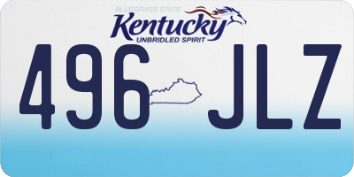KY license plate 496JLZ