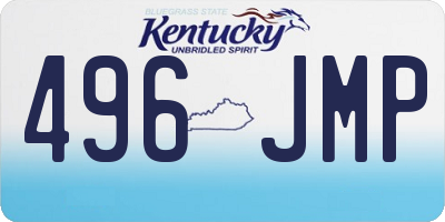 KY license plate 496JMP