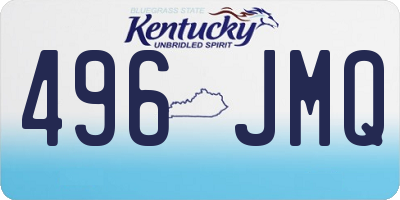 KY license plate 496JMQ
