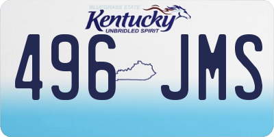 KY license plate 496JMS