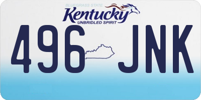 KY license plate 496JNK