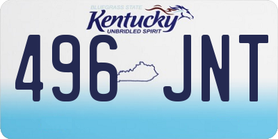 KY license plate 496JNT