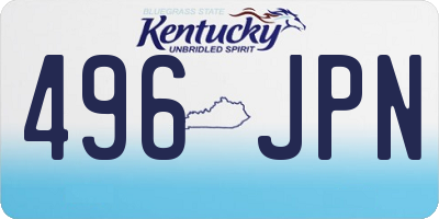 KY license plate 496JPN