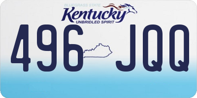 KY license plate 496JQQ