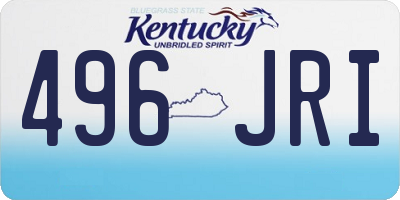KY license plate 496JRI