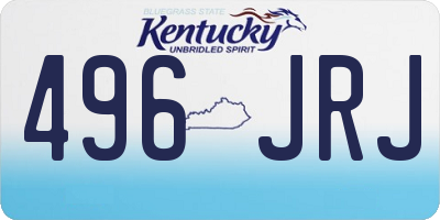KY license plate 496JRJ