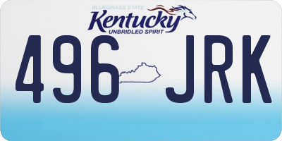 KY license plate 496JRK