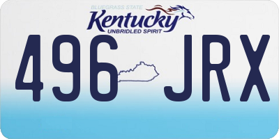 KY license plate 496JRX