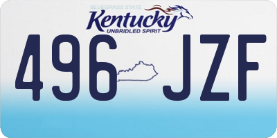 KY license plate 496JZF