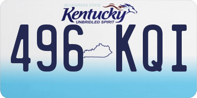 KY license plate 496KQI