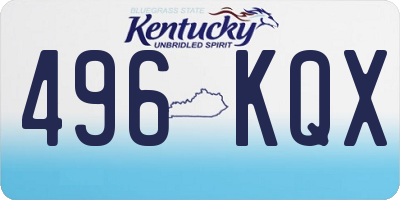 KY license plate 496KQX