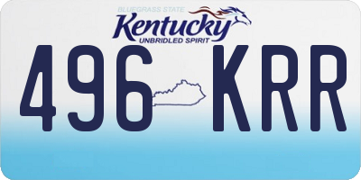 KY license plate 496KRR