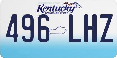 KY license plate 496LHZ