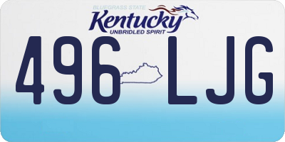 KY license plate 496LJG