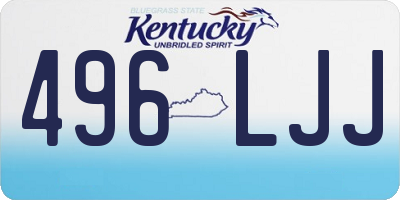 KY license plate 496LJJ
