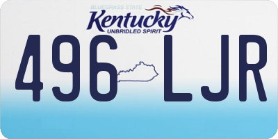 KY license plate 496LJR