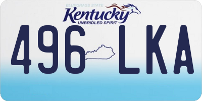 KY license plate 496LKA