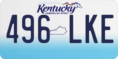 KY license plate 496LKE