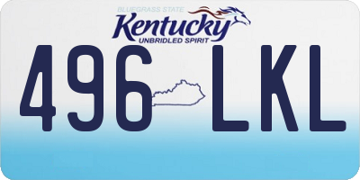 KY license plate 496LKL