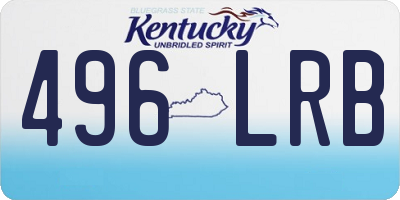 KY license plate 496LRB