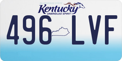 KY license plate 496LVF