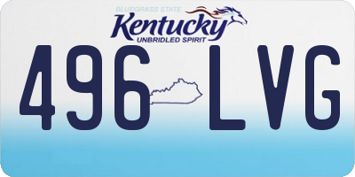 KY license plate 496LVG