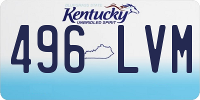 KY license plate 496LVM