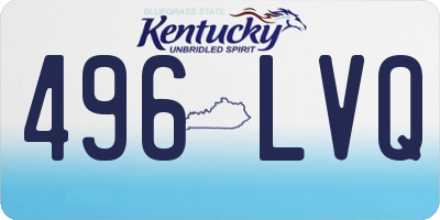 KY license plate 496LVQ