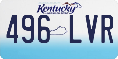 KY license plate 496LVR