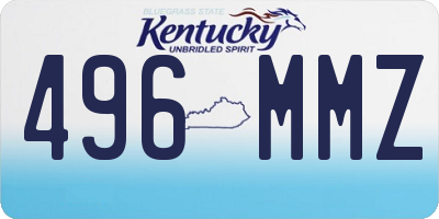 KY license plate 496MMZ