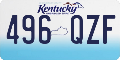 KY license plate 496QZF